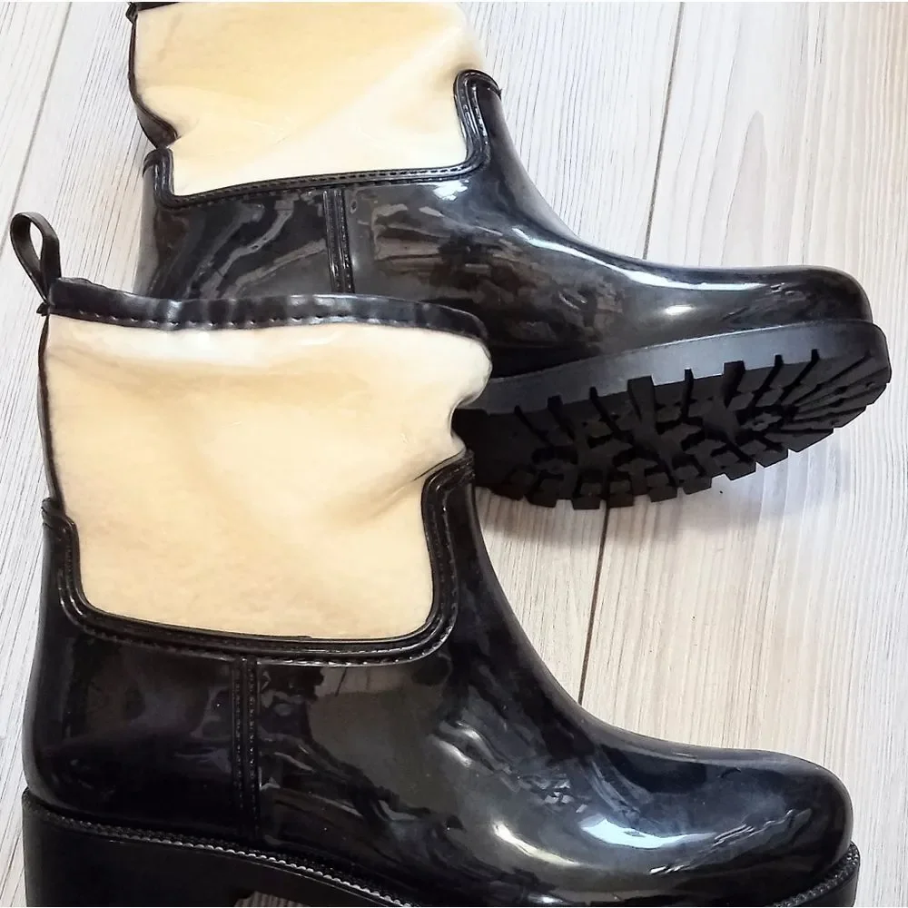 (85-4464) DKSUKO Women's Rain Boot Mid Calf Waterproof Boots Sz 10
